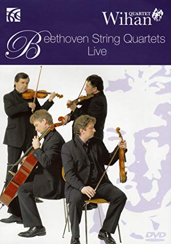 DVD cover featuring the Wihan Quartet performing Beethoven string quartets live.