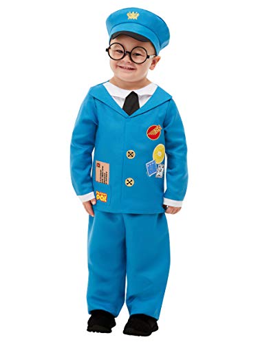 Smiffys 50877T1 Officially Licensed Postman Pat Costume, Boys, Blue, Toddler - Age 1-2 years