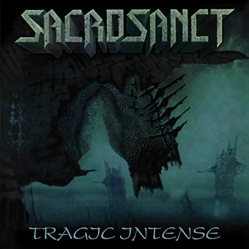CD cover for “Sacrosanct - Tragic Intense” featuring a dark, spiky creature.