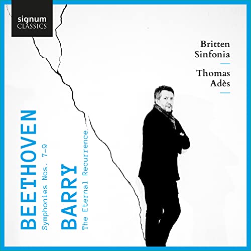 CD cover featuring composer Thomas Adès and abstract line art.