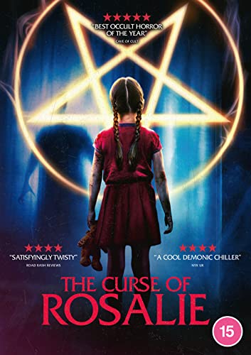 DVD cover for "The Curse of Rosalie" featuring a girl and pentagram.