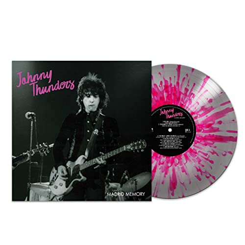 Johnny Thunders album cover and pink splatter vinyl record.