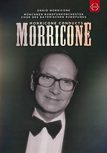 DVD cover featuring Ennio Morricone in a tuxedo with a bow tie and glasses.