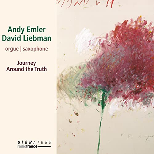 CD cover: abstract red flower painting, text naming artists and album title.