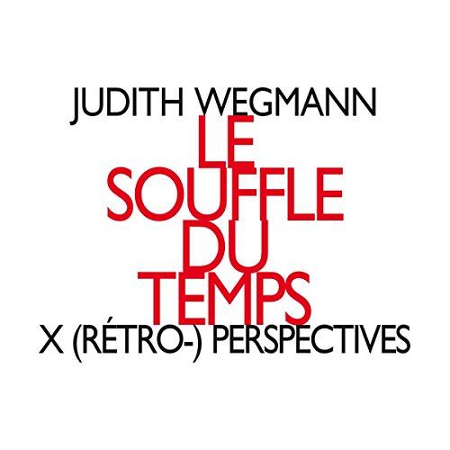 "Album cover with white background, black and red text, featuring artist Judith Wegmann's name."