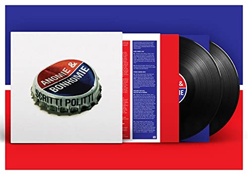 Vinyl record of Scritti Politti's "Anomie & Bonhomie" with red and blue cover art.