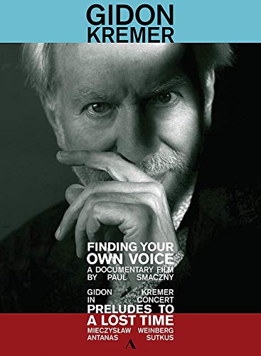 DVD cover featuring a black-and-white portrait of Gidon Kremer with contemplative expression.