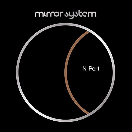 Black background with a silver circle and brown arc labeled “N-Port”.
