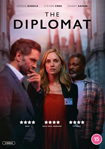 DVD cover for "The Diplomat" featuring three concerned-looking people.