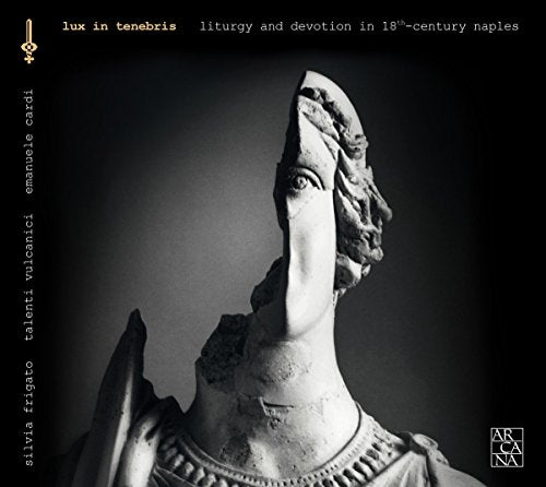 CD album cover featuring a black and white statue of a religious figure.