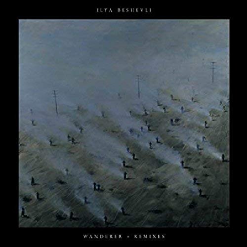 Album cover for Ilya Beshevli’s “Wanderer Remixes” with a wintry landscape.