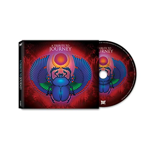 CD case and disc for “A Tribute To Journey” featuring a blue scarab.