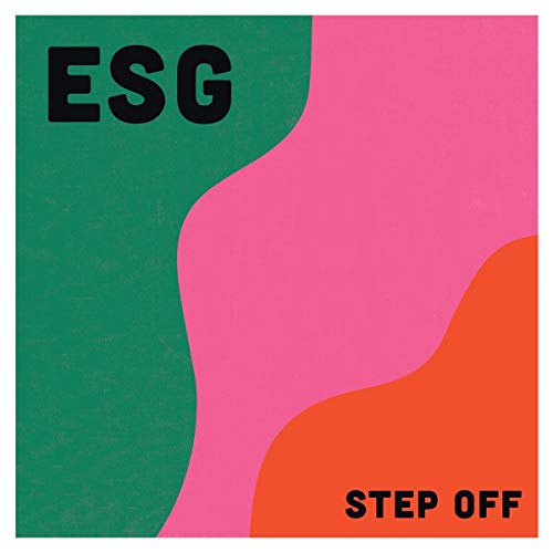 ESG "Step Off" CD cover with bold text on green, pink, and orange.