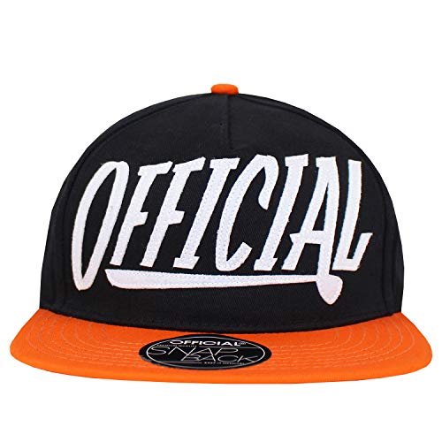 Official Black And Orange Applique Snapback