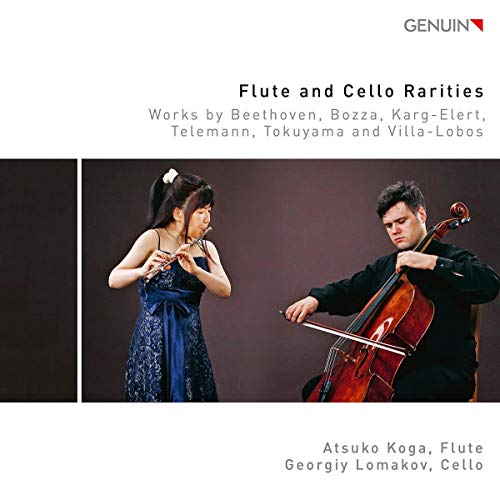 CD cover featuring a flutist and cellist in performance.