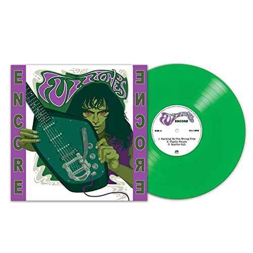 Fuzztones "Encore" vinyl record with green cover and disc.