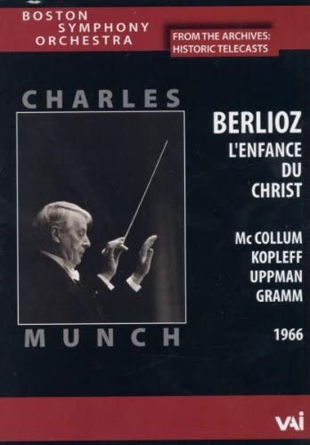DVDLSL DVD cover featuring conductor Charles Munch conducting Berlioz's L'Enfance du Christ.
