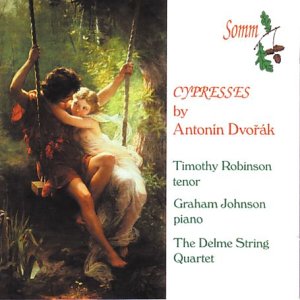 "CD cover with painting of man and child on swings, artist and performer names listed."
