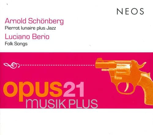 CD cover: pink background with text, revolver graphic, and "opus21 musikplus" logo.