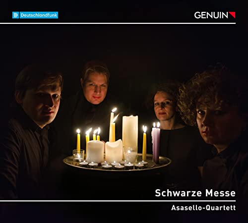 CD cover: quartet musicians and lit candles on a silver tray.
