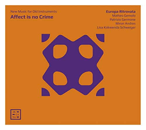 "Orange CD cover with purple abstract shape and blue text, featuring artist names and title."