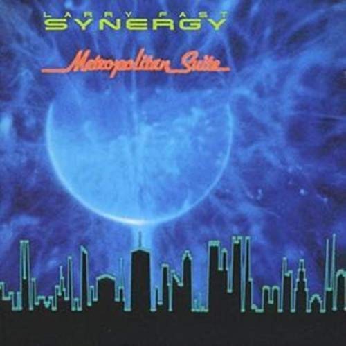 Synergy's "Metropolitan Suite" CD cover with a city skyline and glowing orb.