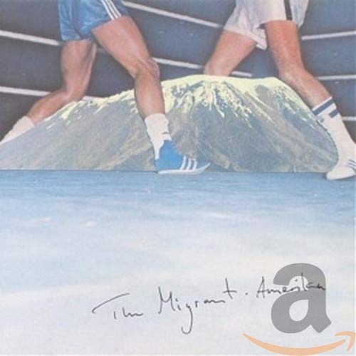 CD cover: legs above a painted mountain range, signature, and logo.