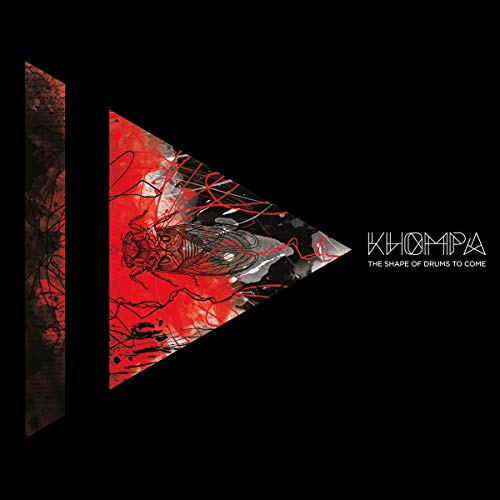 Album cover: red and black abstract art with drum imagery and text.