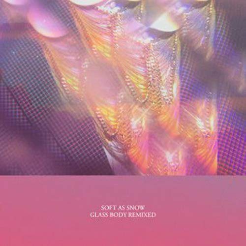 Abstract pink and gold image with album title “Soft As Snow”.