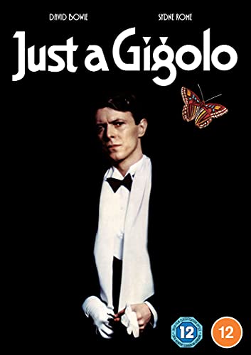 DVD cover for "Just a Gigolo" featuring David Bowie in formal wear.