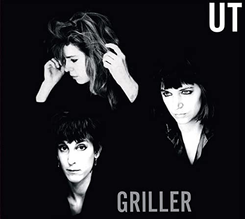 Black and white album cover featuring three women with dark hair.