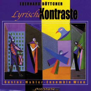 "CD cover art featuring abstract musicians and geometric shapes on a purple background."