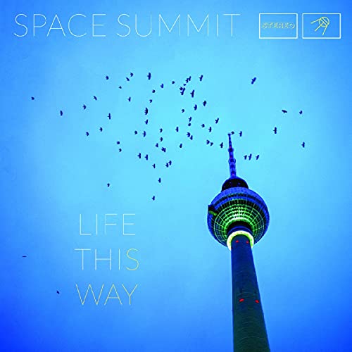 CD cover: blue sky, birds flying over a tall tower.