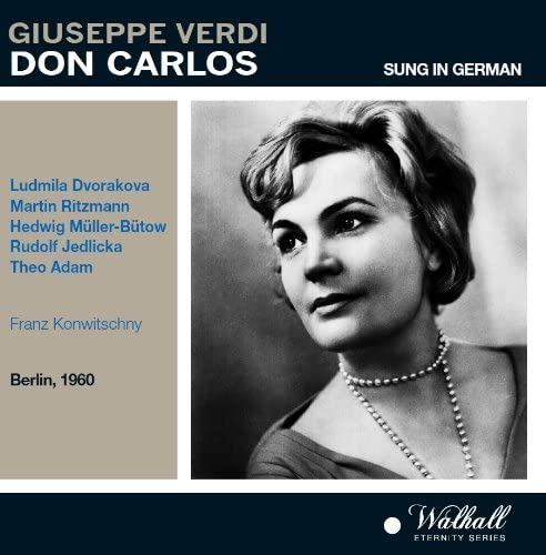 CD cover for Verdi’s Don Carlos, featuring singer Ludmila Dvorakova.