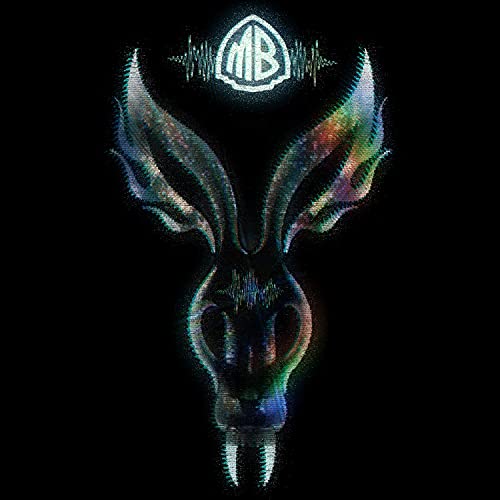 Dark album art featuring a stylized animal skull with glowing sound waves.