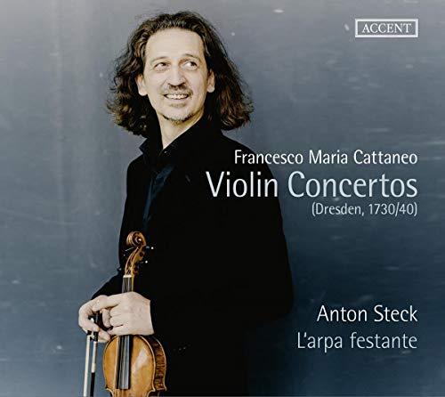 CD cover with a man holding a violin against a blue background.