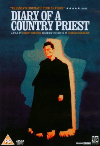 DVD cover for "Diary Of A Country Priest" featuring a priest’s silhouette.