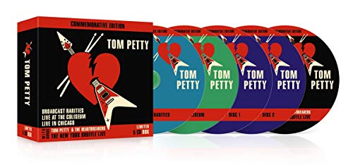 Tom Petty commemorative 5CD box set with heart and guitar imagery.