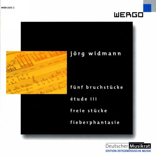 A CD cover with a black square and white text, featuring a yellow musical note overlay.