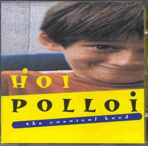A CD cover featuring a boy's face with "Hoi Polloi" and "the carnival band" text.