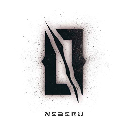 Dark, fractured letter "N" logo on a white background, with text below.