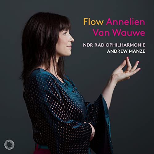 CD cover featuring Annelien Van Wauwe in profile with text "Flow".