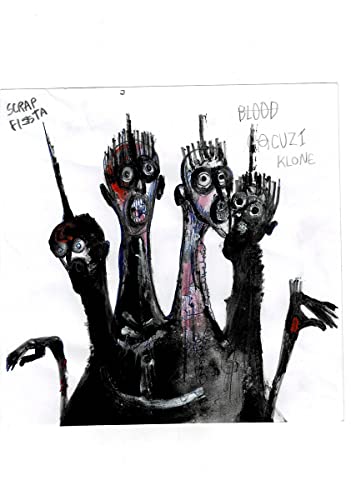 CD cover: Abstract, dark illustration of multiple distorted figures with raised hands.