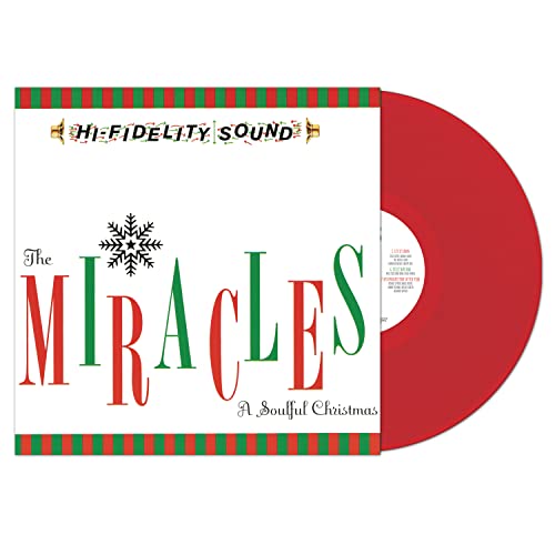 “The Miracles - A Soulful Christmas” vinyl record with red label and cover.