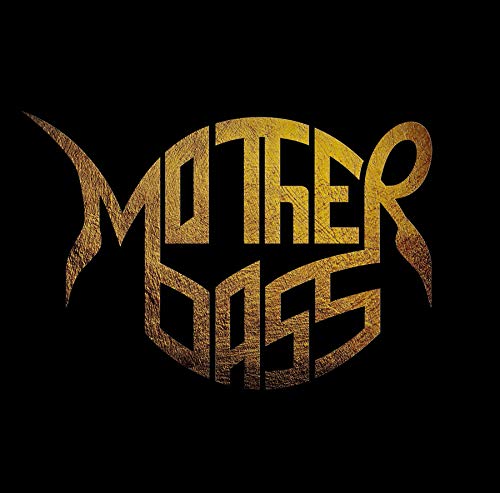 "Gold 'Mother Bass' text on a black background, stylized font."