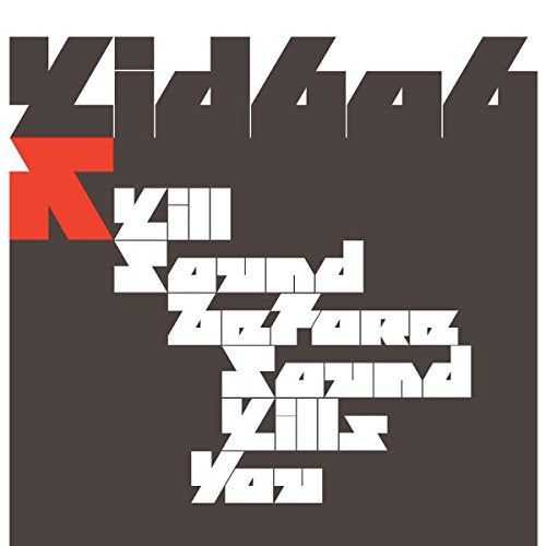 Kid606 album cover: dark background with red and white geometric text.