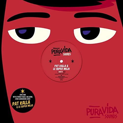 Red vinyl record sleeve with cartoon face and "Puravida Sounds" logo.