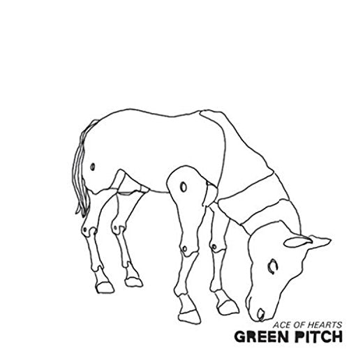 "Album cover with simple line drawing of a horse on a white background."