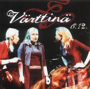 Värttinä CD cover featuring three women singing on stage.