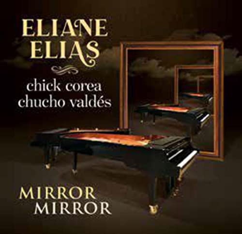 CD cover for Eliane Elias’s “Mirror Mirror” featuring two pianos.